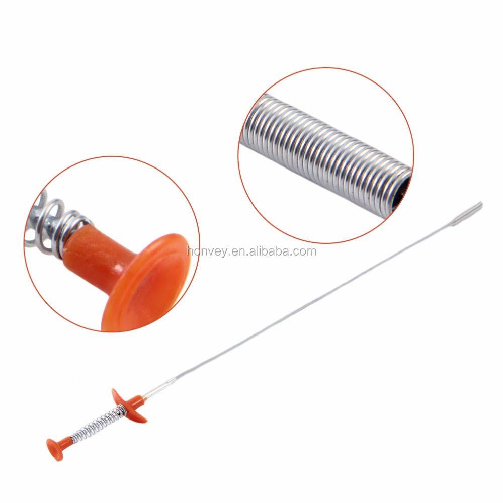 Hair Drain Clog Remover Drain Relief Tool for Drain Cleaning, Flexible Grabber Pickup Tool, Retractable Claw Retriever Stick