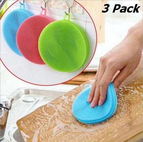 1X better Sponge , Cleaning Dishwashing Silicon Mildew - Sponge, Multicolored Silicon Sponge