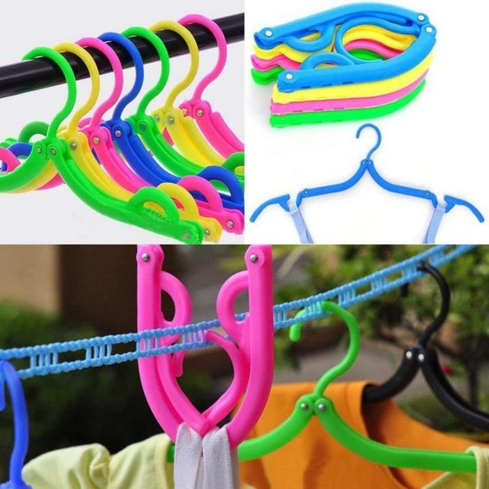 2 Pcs Hanger Folding Multifunction Stretch Drying Rack Home Wardrobe Storage