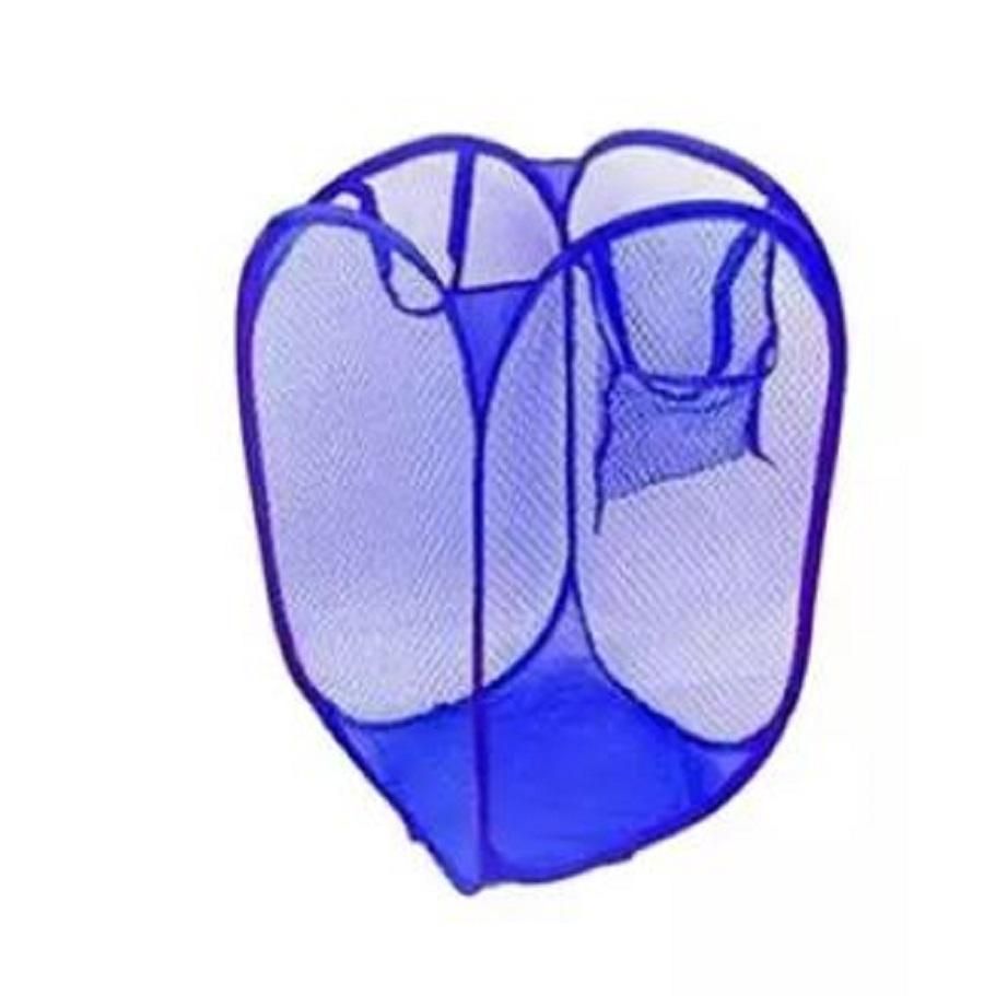 Washing Fold-able Laundry Basket - Blue