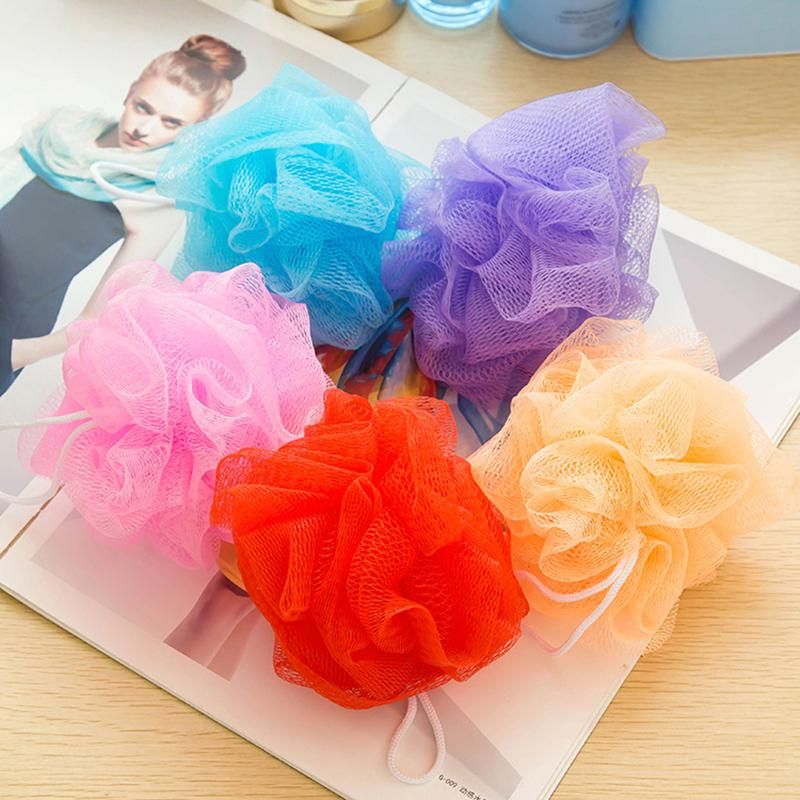 1pcs Color Bath wisp Shower Sponge Bubble Ball Nylon Bath Brushes Sponges & Scrubbers Bathroom Products