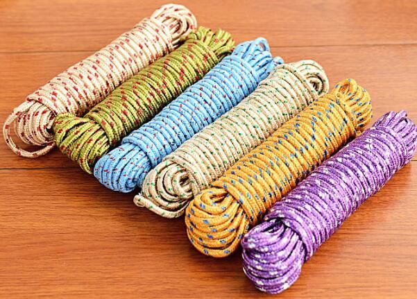 (20 meter) Clothesline Multi-Purpose Bold Hanging Nylon Rope Windproof for & Drying Clothes-1PCS