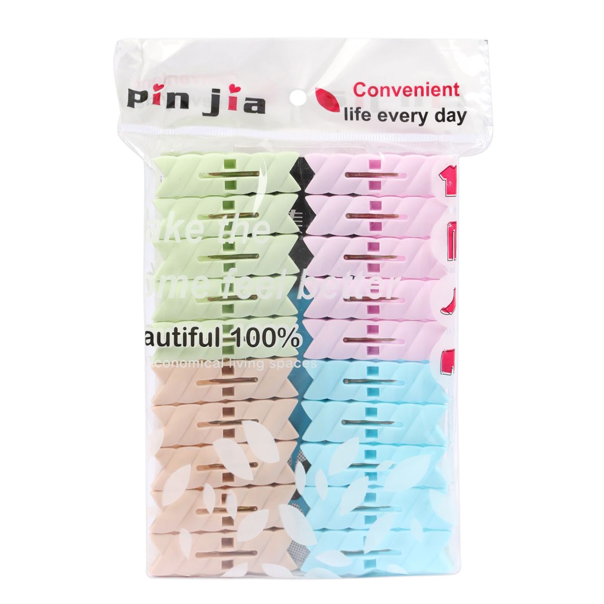 Thai Cloth Drying Clip (24 Pcs)- Mult Deign