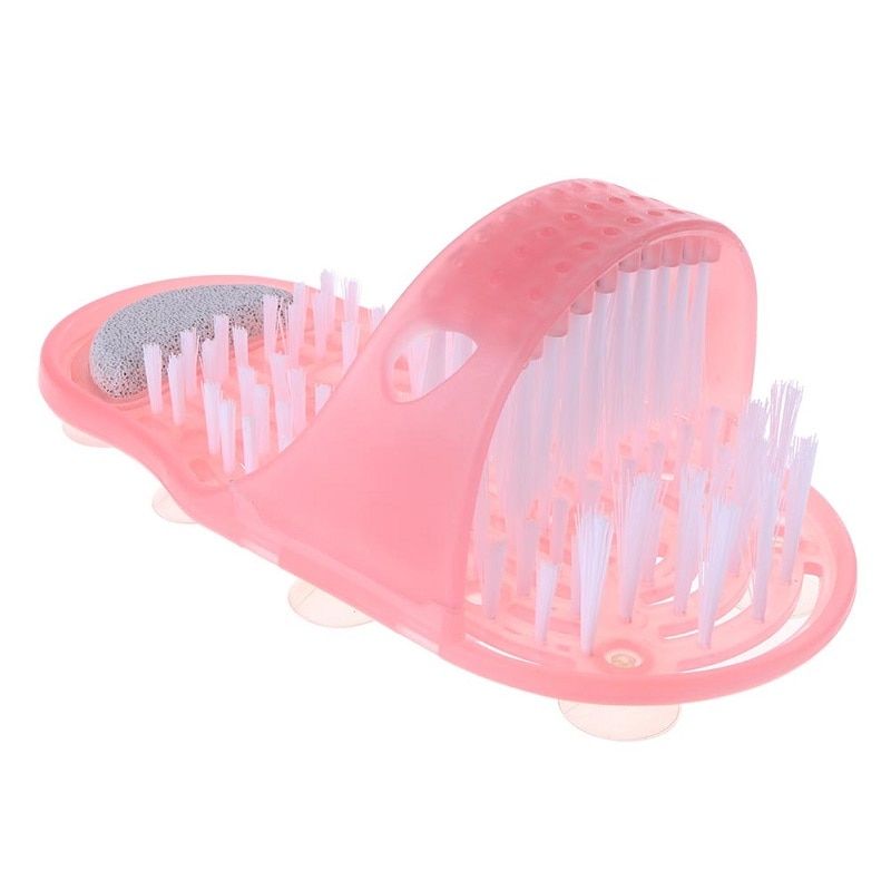 Plastic Bath Shower Foot Brush Scrubber Bath Shoe Feet Mage Slippers Brush Scrub Exfoliating Spa Shower Remove Dead Skin