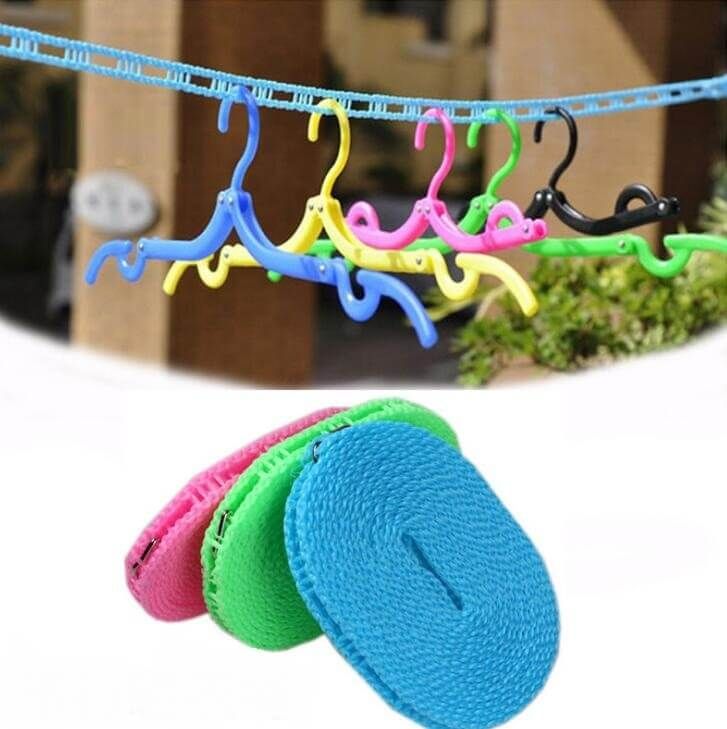 Nylon 3 Meter Hanger Stop Rope With Hooks - 3pcs