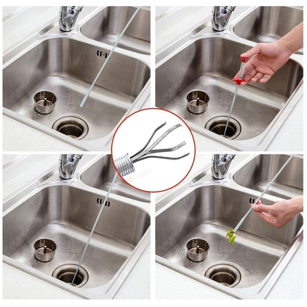 Hair catching drain cleaner sink cleaning wire drain snake clean claw