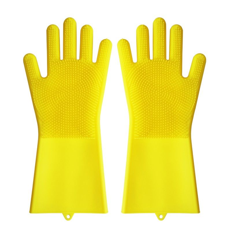 Multi Purpose Silicone Eco Friendly Brush Household Kitchen Dish Wash Scrubber Heat Resistant Magic Cleaning Gloves