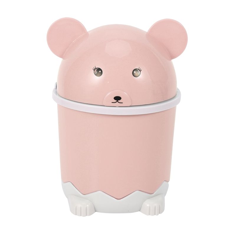 Creative Cute Desktop Trash Desktop With Lid Small Paper Basket Mini Flip Plastic Trash Can