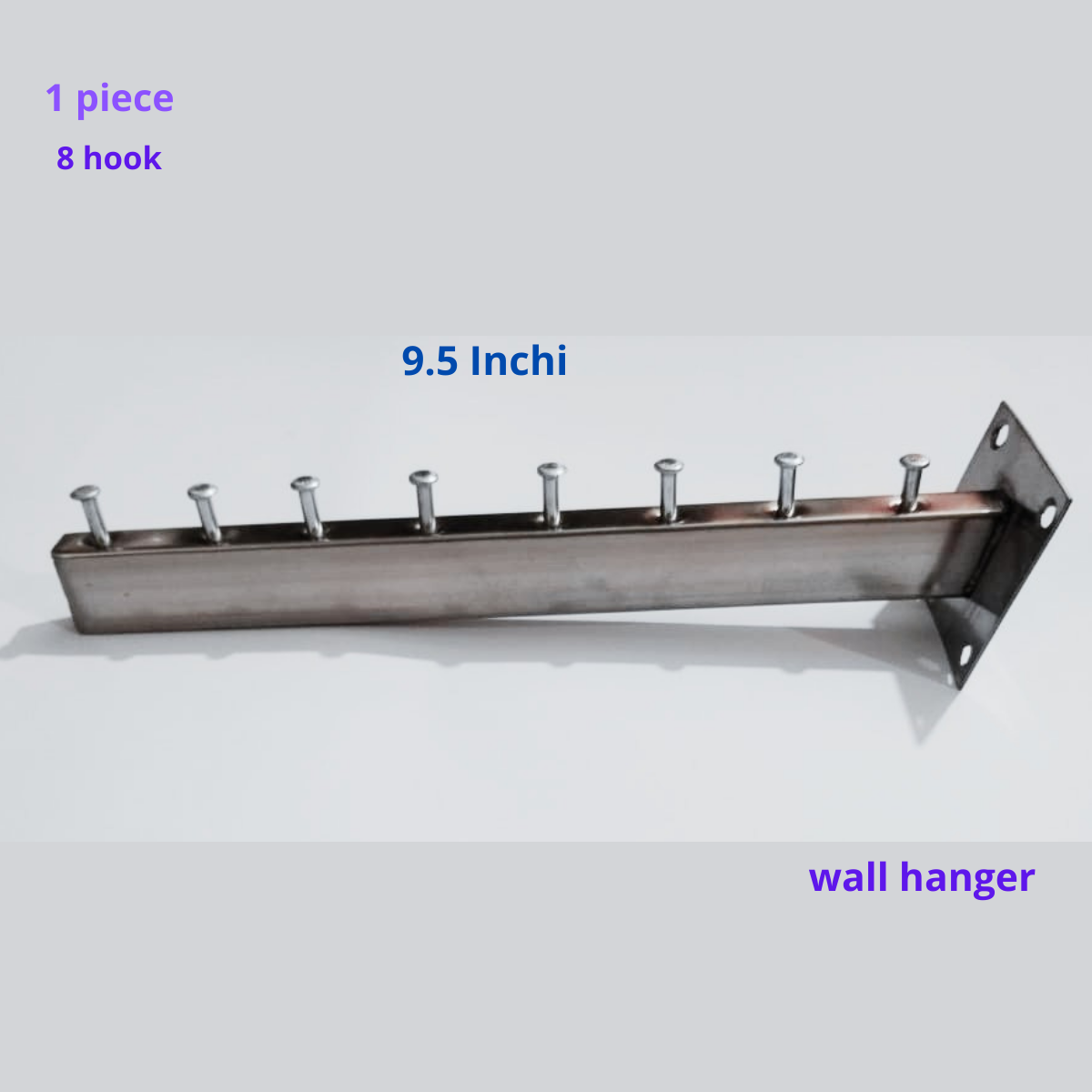Hangers Mounted Wall 1.Piece of Hanging Clothes Hanger 8-E-hook silver cloth single hooks stand hook