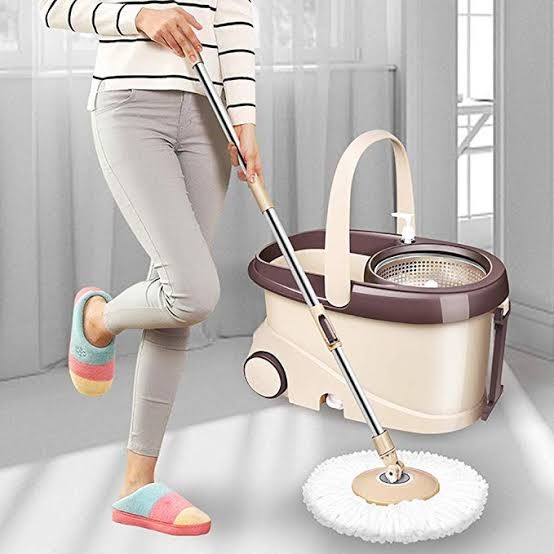 Normal  Quality Large Size 360 Spin Mop & Bucket Floor Cleaning System Included Easy Press Handle