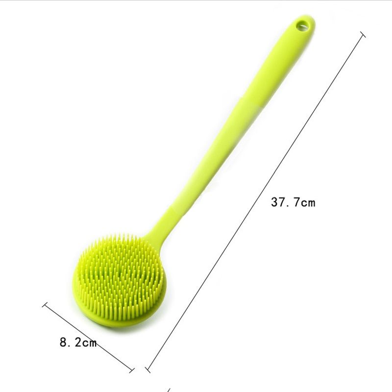 Long Handle Bath Brush Mager Body Brush Silicone Skin Care Shower Brushes Reach Feet Spong Bathroom Accessories Products 35
