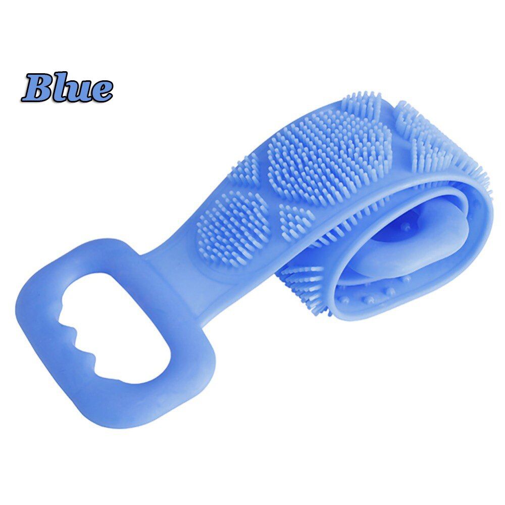 Double-sided Magic Silicone Bath Scrubber Brushes Bath Towels Rubbing Back Mud Peeling Body Mage Shower Extended Scrubber