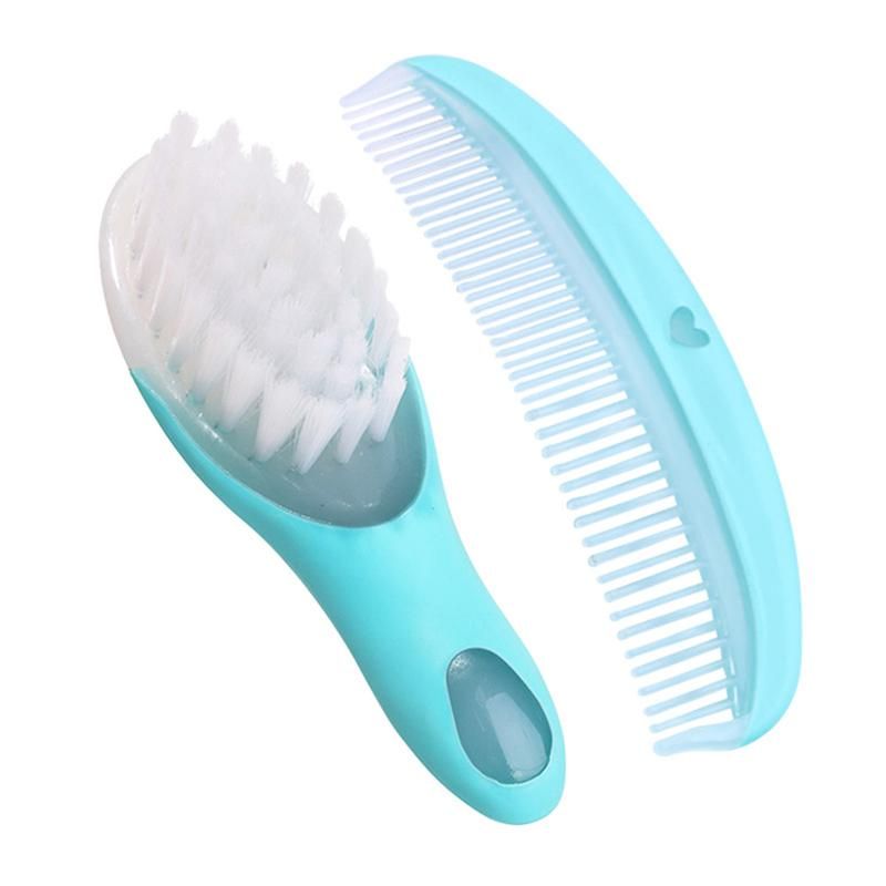 Set Baby Bath Brush And Hair Comb Set Newborn Infant Mage Hair Brush Comb Kit Soft Shower Brush Bathroom Scrubbers