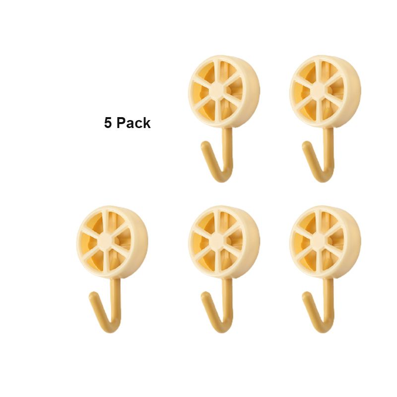 5 Hooks No Holes Strong Adhesive No Trace Creative Lovely Dormitory Wall Kitchen Decorative Bedroom Household Kit Home Organizer with nice material