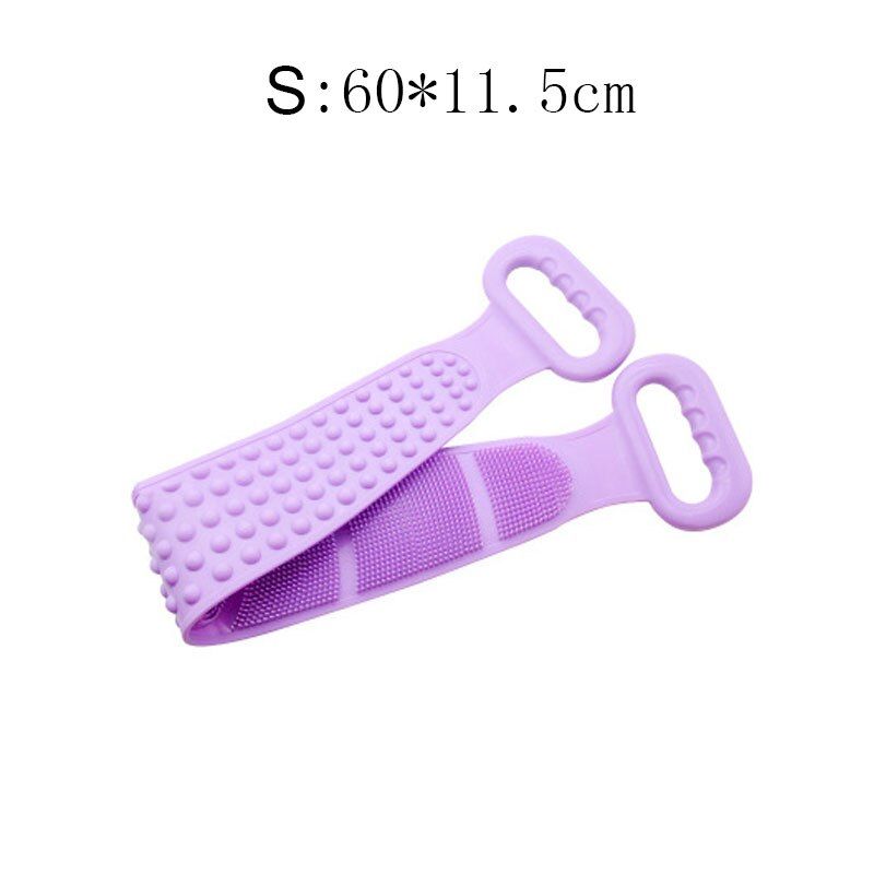 Double-sided Magic Silicone Body Brush Bath Towels Rubbing Back Mud Peeling Body Exfoliate Mage Shower Clean Skin Long Brushe