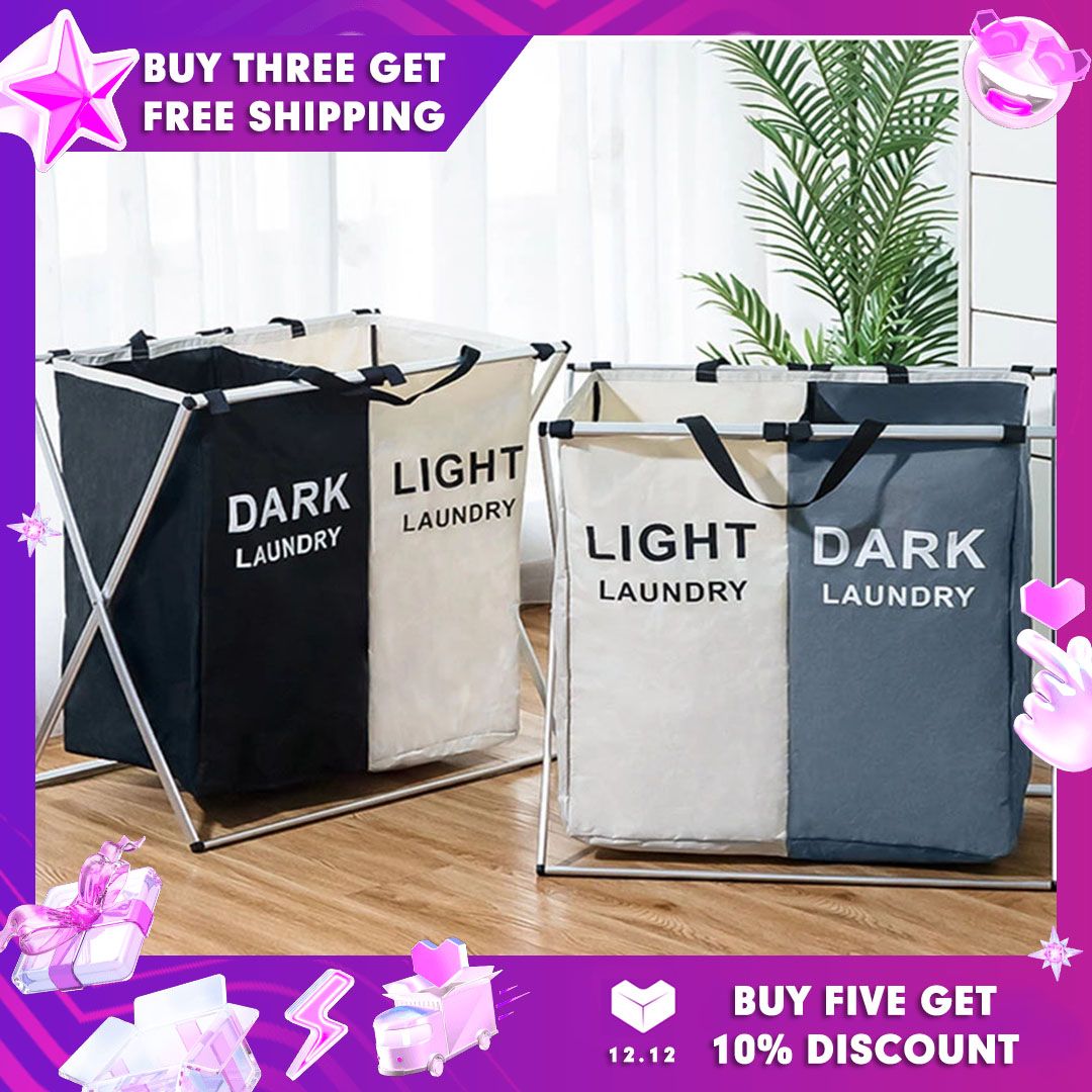 X-Shaped Frame Design Collapsible Laundry Basket