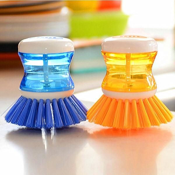 Cleaning Brush With Liquid Soap Dispenser