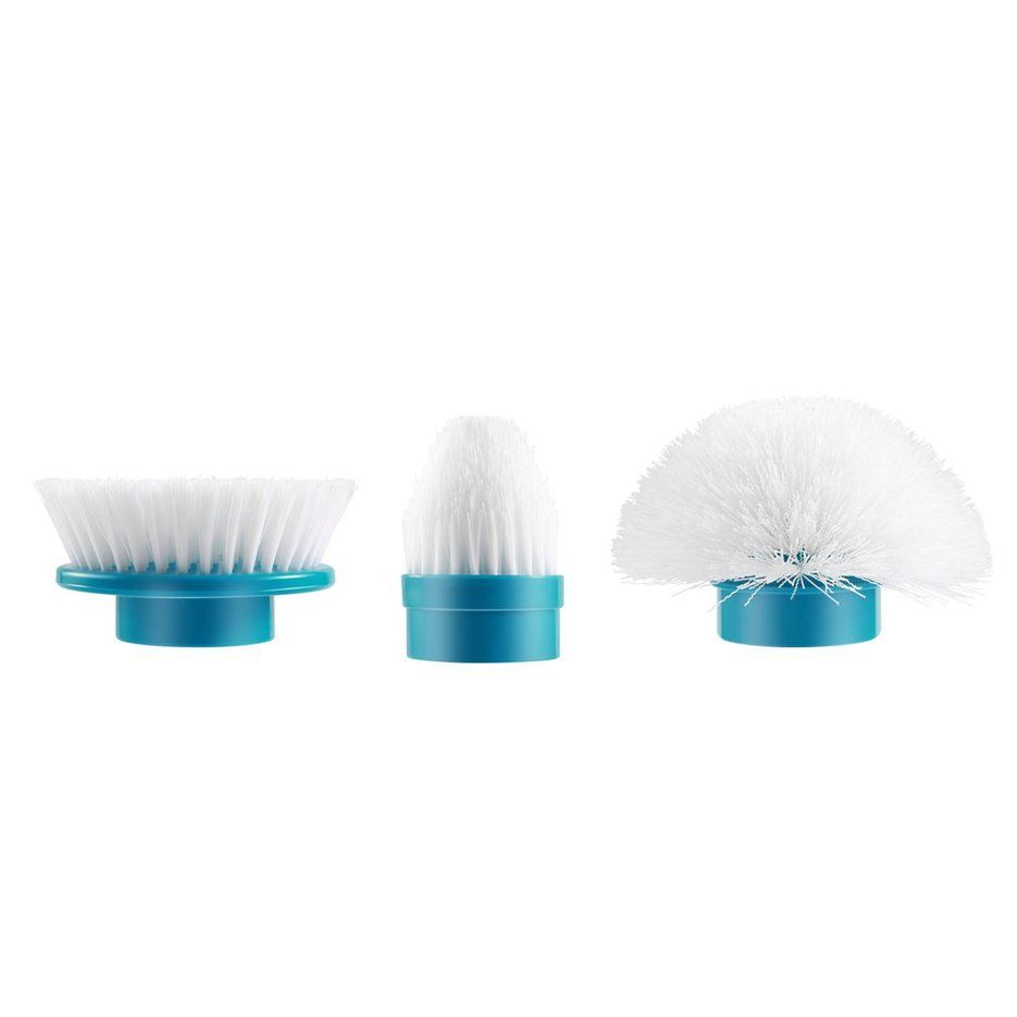 Dropshipping A Electric Scrubber Replacement Head Cleaning Brush Set Bathtub Tiles Floor Cleaner Brush 3 Brush Heads For Multi-Purpose Uses
