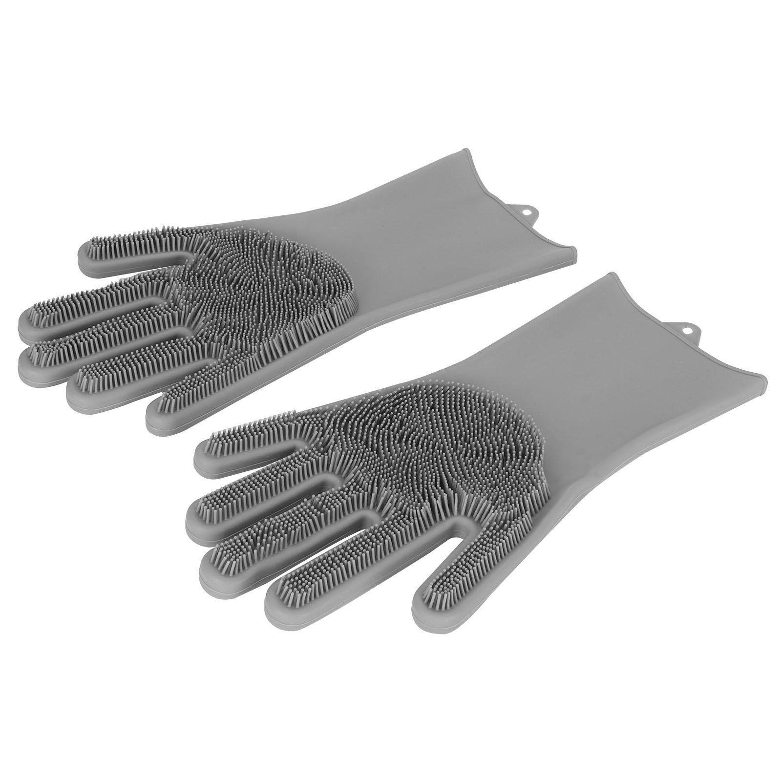 Mei Li 1 Pair Silicone Dishwashing Gloves Household Kitchen Waterproof Oil‑Proof Cleaning