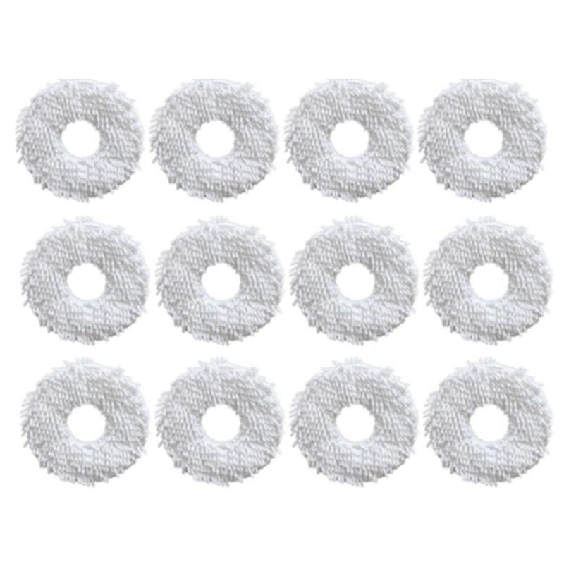 JAERBEE For ECOVACS DEEBOT X1 Omni Turbo Robot Vacuum Cleaner Mop Cloth Rotating Cloth Mop Pad Replacement Parts 12Pcs