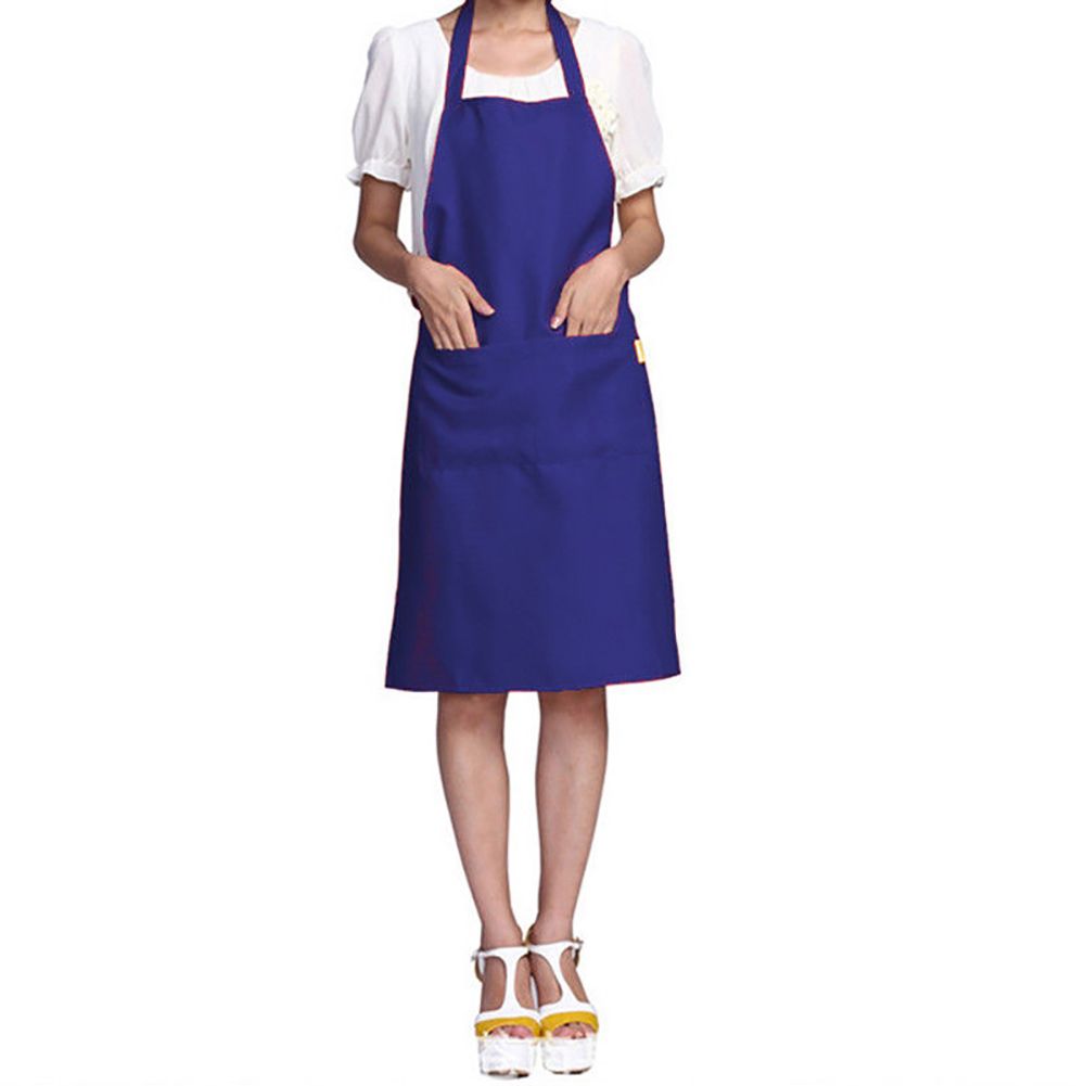 Solid Color Oil-resistant Restaurant Home Kitchen Cooking Protective Apron