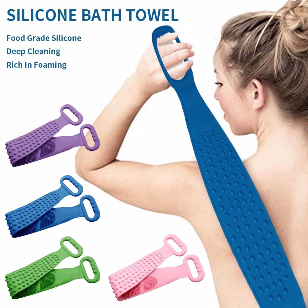 Silicone Brushes Bath Towels Rubbing Back Mud Peeling Body Massage Shower Magic Brush Flexible Scrubber