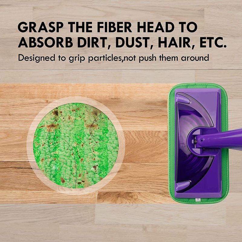 8 Pcs Reusable Microfiber Mop Pads for Swiffer Wet Jet Mops Washable Microfiber Mop Pads for Wet and Dry Use Mop Pad