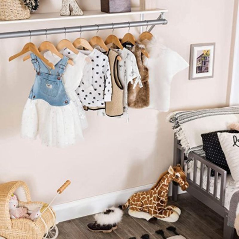 Wooden Children's/Children's Hangers (10 Pack) Smooth and Durable Wooden Baby/Parenting Hangers-12.5 Inch-Space Saving, 360 ° Hooks and Cutouts-perfect for Toddler Dress Hangers , wood hangers 10 pack