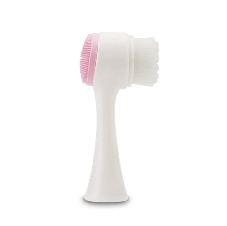 Silicone Facial Cleanser Brush Double Side 3D Face Cleaning Vibration Mage Face Washing Product Skin Care Tools Portable Size