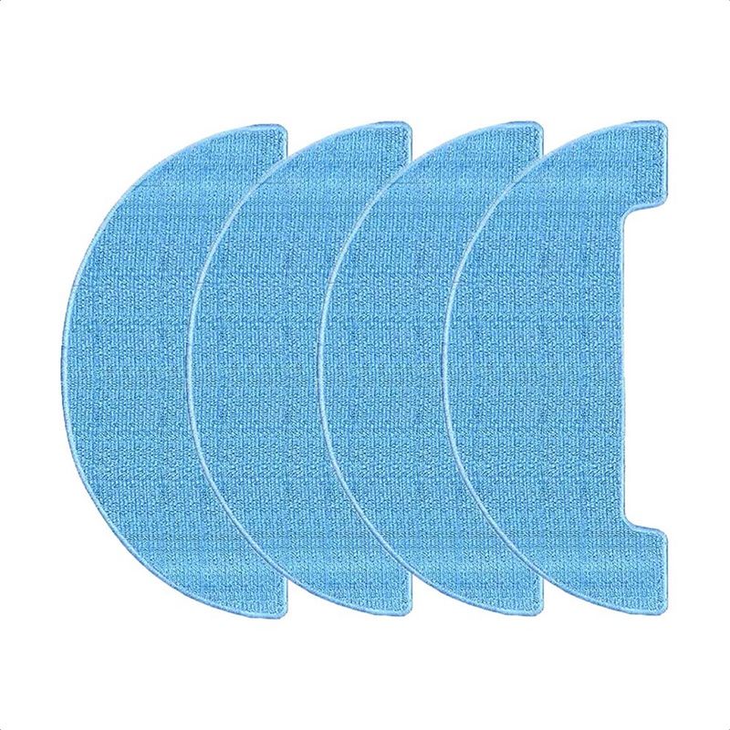 4PCS Replacement Mop Cloths Compatible for Coredy R500,R550(R500+), R580,R750,G800,G850 Robot Vacuum Mop Accessories