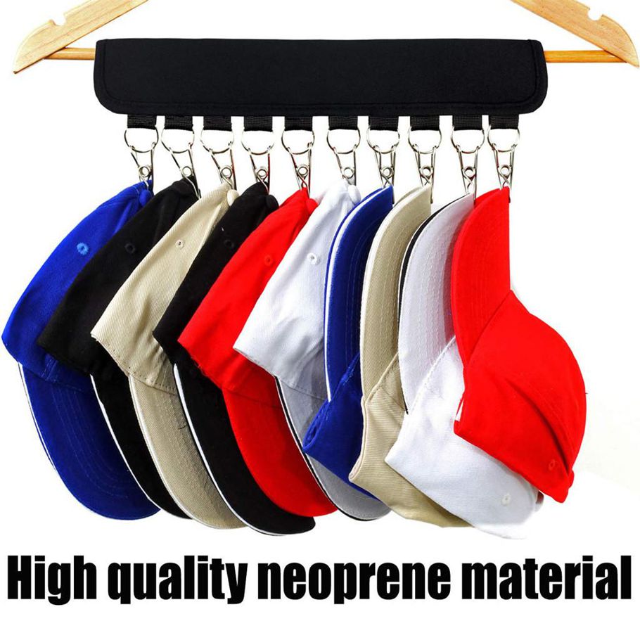 【BestGO】Deyln Portable Folding Clothes Rack Hanger Storage Caps Clip Hooks Organizer Hat Travel Clothes Rack
