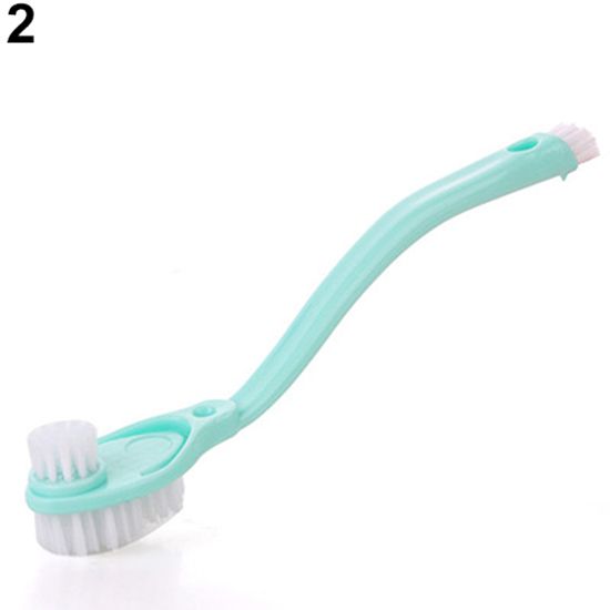 Long Handle Double-headed Shoes Cleaning Brushes Bathroom Kitchen Washing Tools