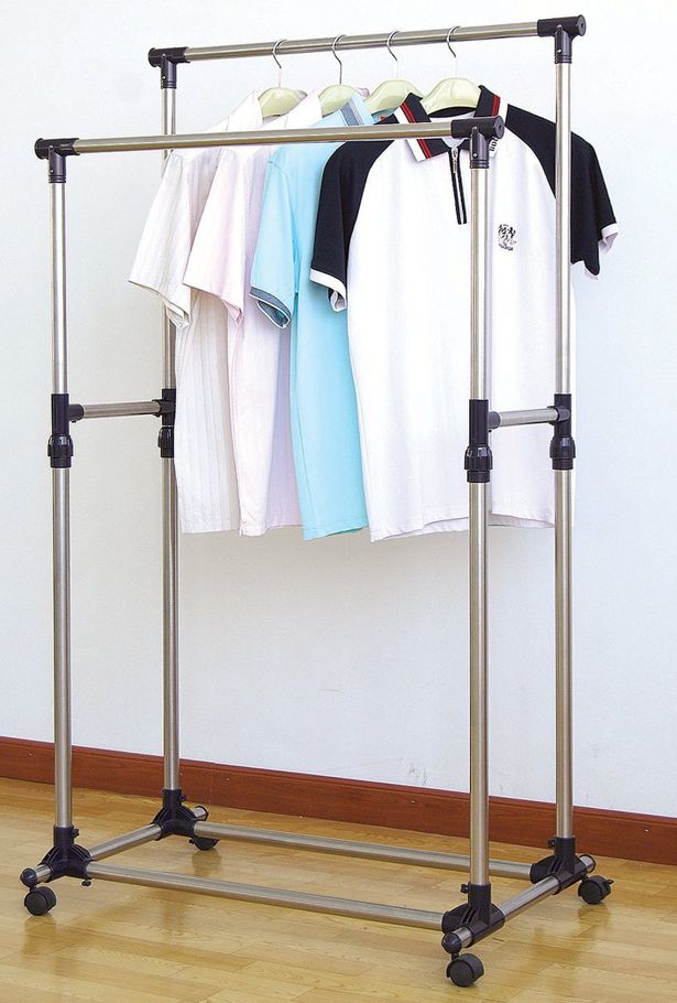 Double Hanging Cloth Stand and Shoes Rack