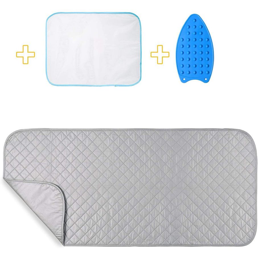 Ironing Mat,Cotton Thickened Portable Ironing Blanket, Water Absorbent Pad Cover for Washer Table Silicone Iron Rest Pad