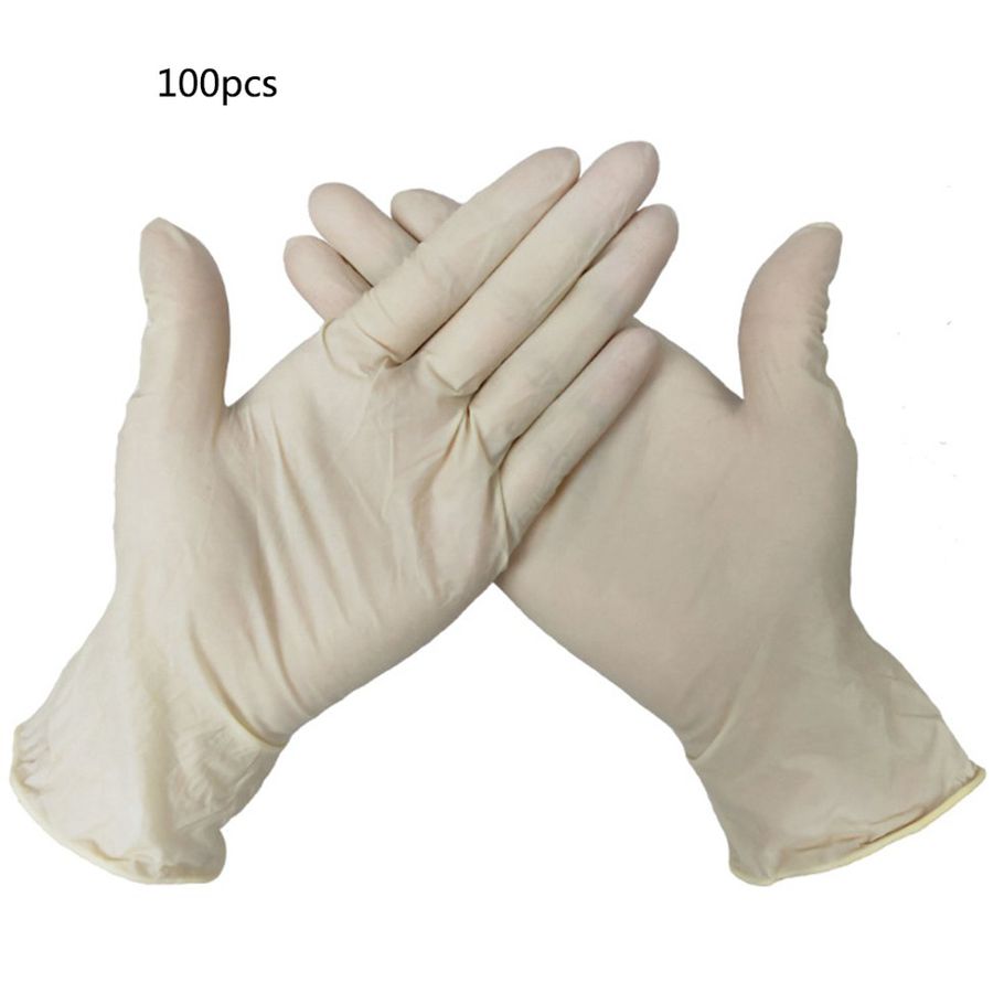 9 inch Class A powder-free latex gloves Protective Gloves Universal Cleaning Work Finger Gloves  Disposable Latex Medical Gloves  50/100pcs