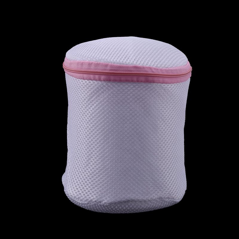 XHHDQES Laundry Nets, Washing Bag, Set of 6, Proteger Bra, Clothing or Fragile, Size - 15cm H x 17cm Dia (White + Pink)