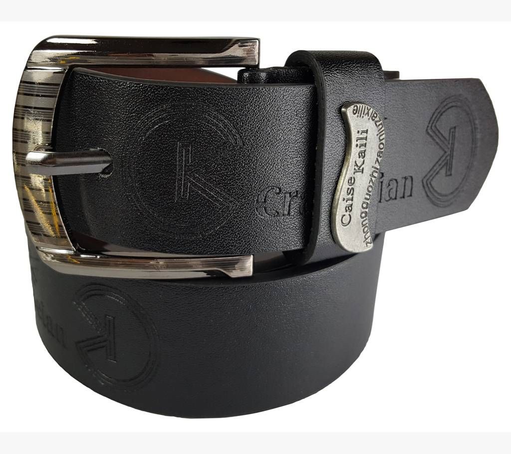 Black Leather Belt for Men-0278BLT