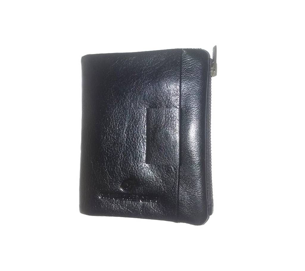 Mens Leather Wallet with Zipper Coin Purse, Card Holders