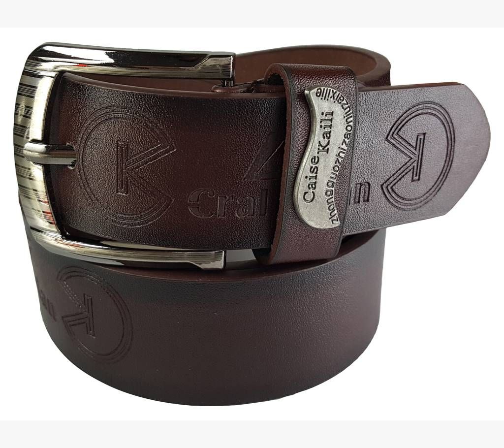 Chocolate Leather Belt for Men-0279BLT
