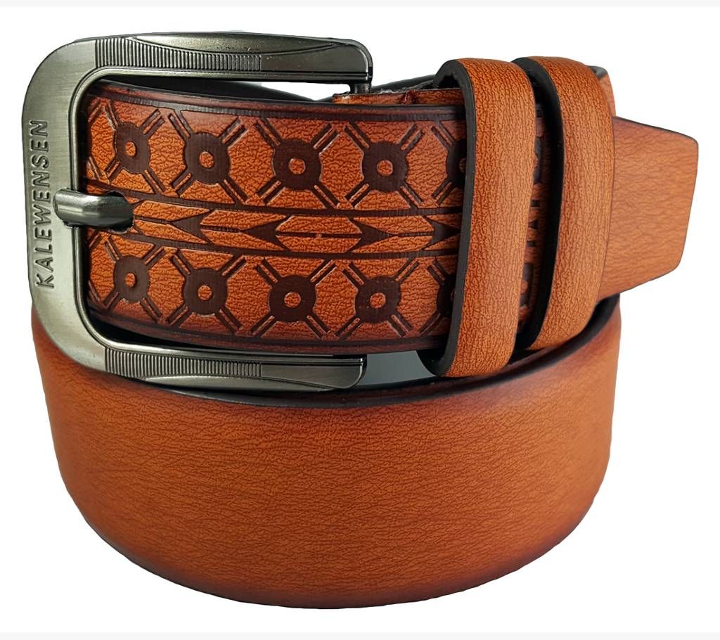 Red Brown Leather Belt for Men-0280BLT