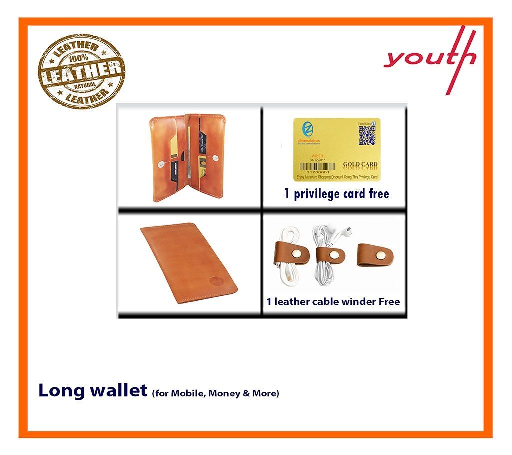 Original Leather Wallet (Free Gift Included)
