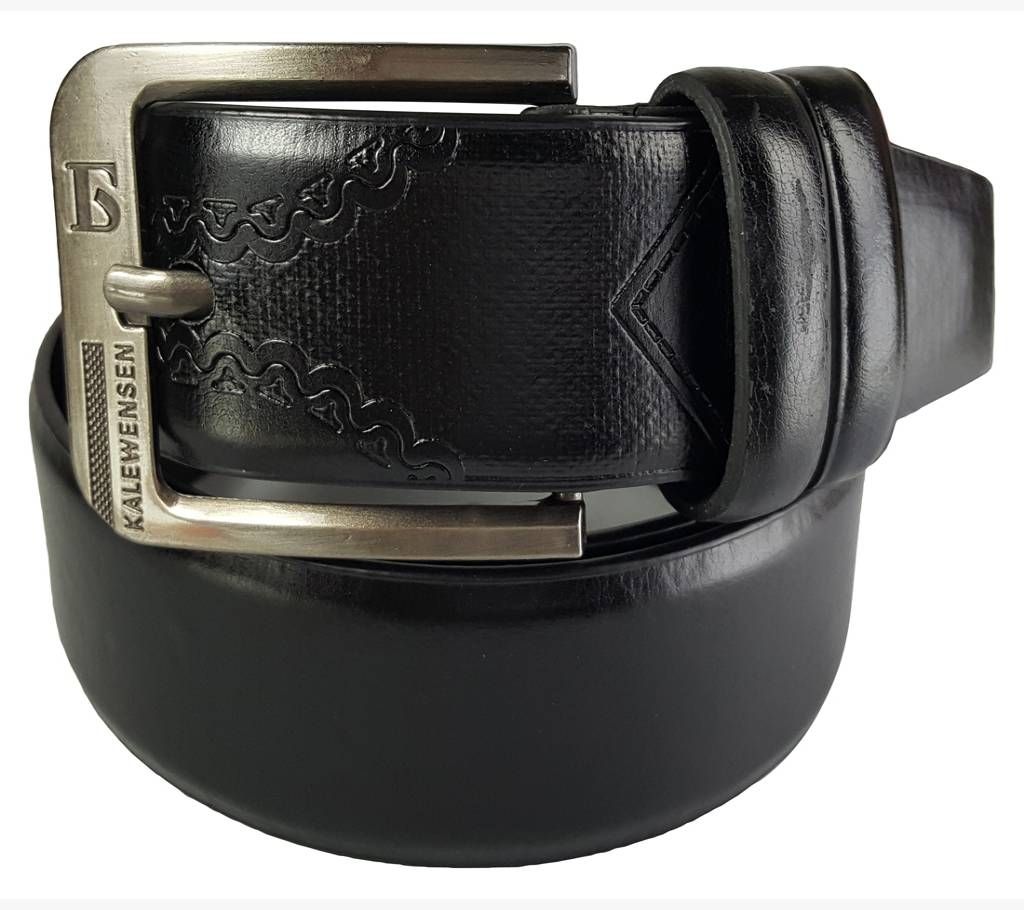 Black Leather Belt for Men-0281BLT