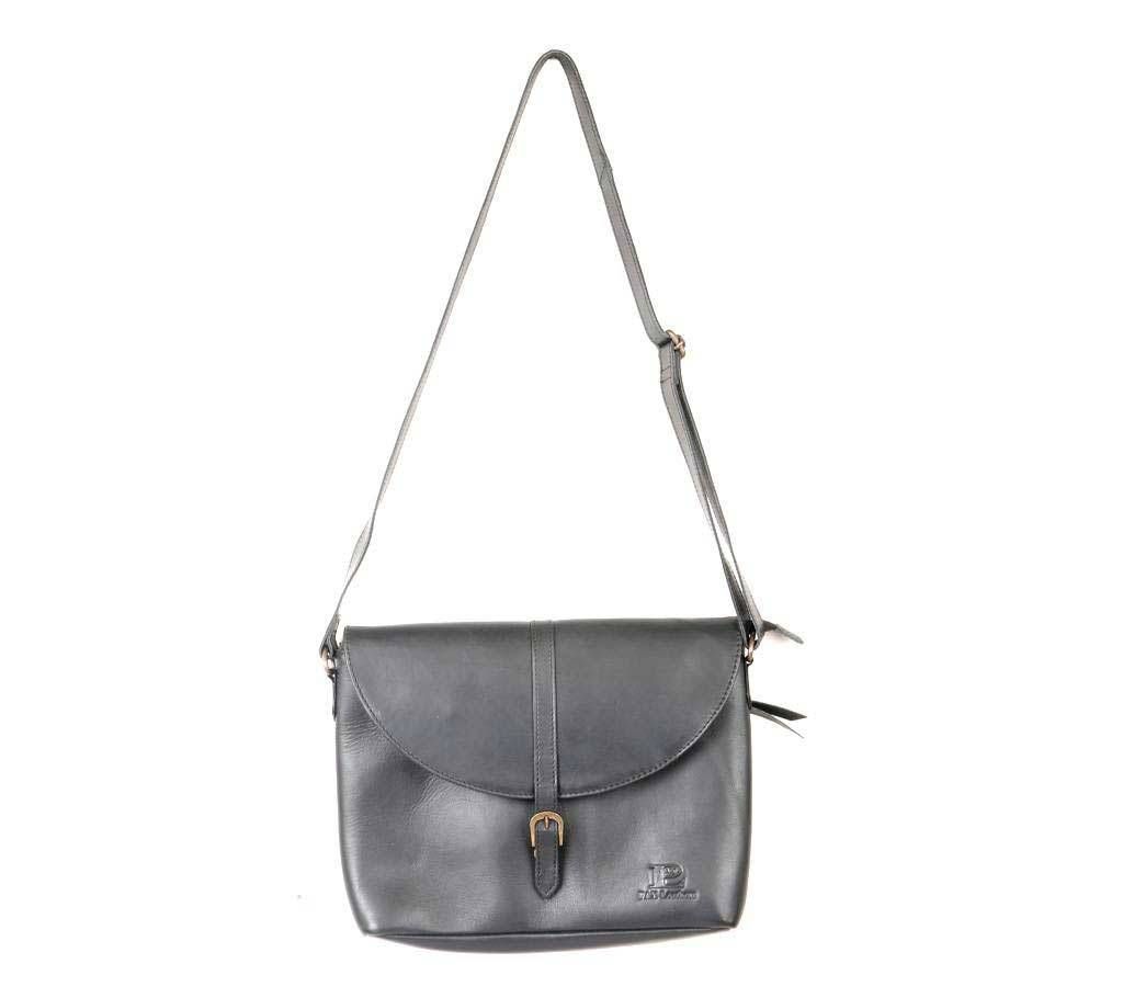 Ladies Black Leather Side Bag