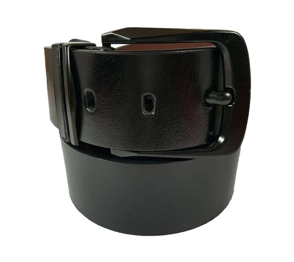 Black Leather Belt for Men-0168B