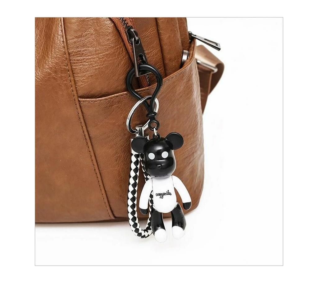 DOUBLE ZIPPER BACKPACK BROWN