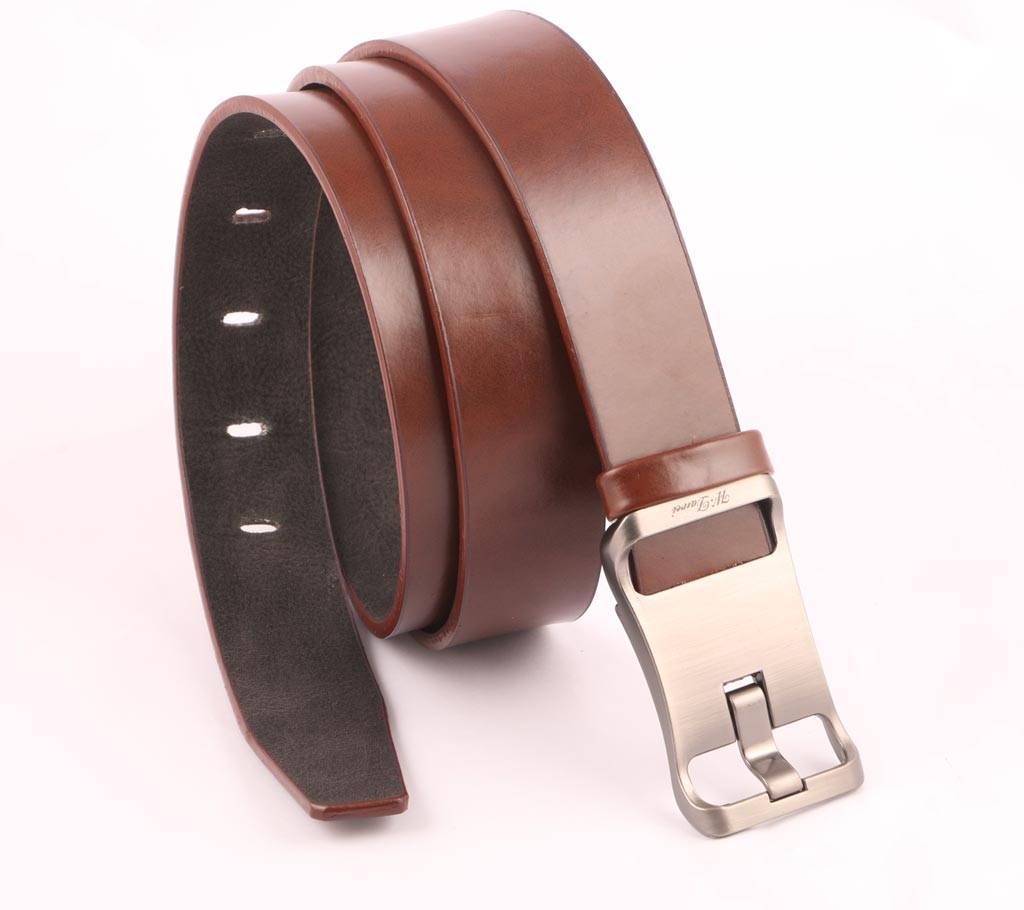 Fashionable Brown Leather Belt For Men