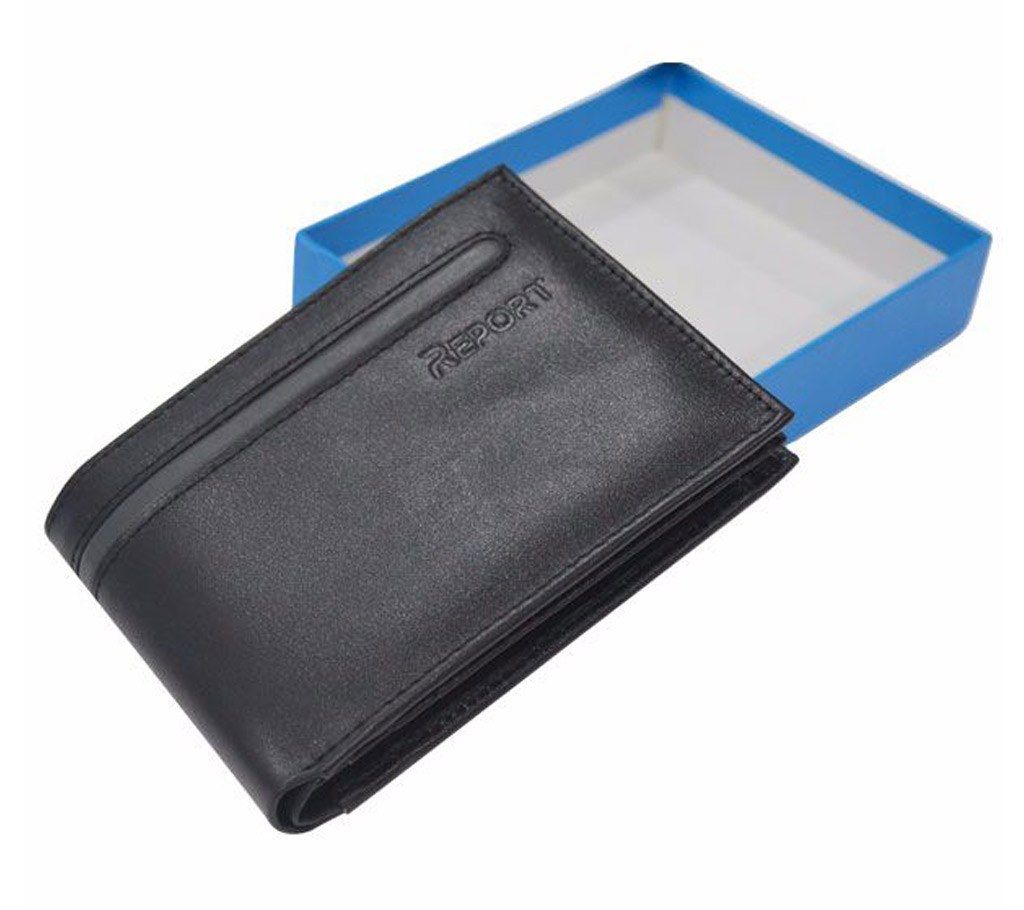 Gent's black color leather wallet 