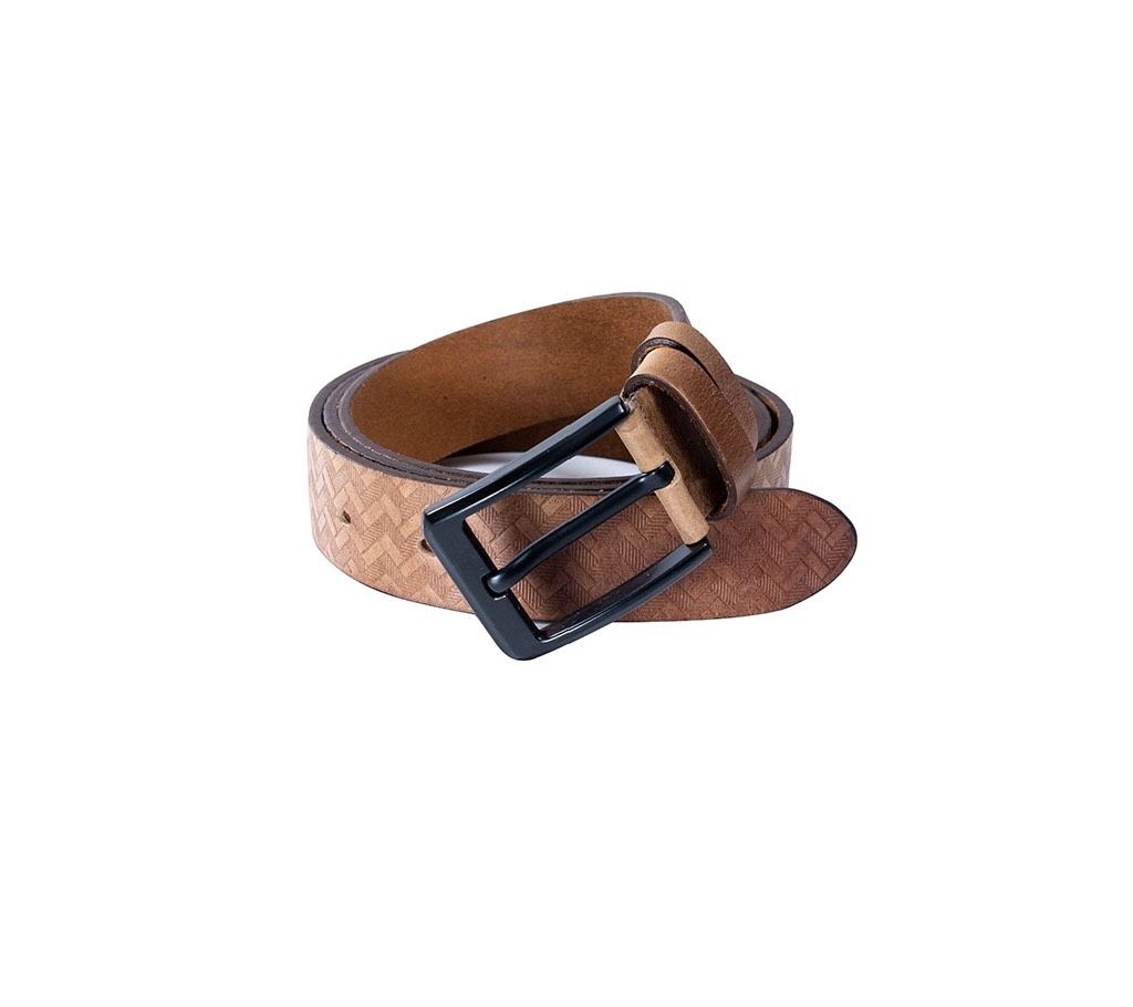 Genuine leather casual belt for men