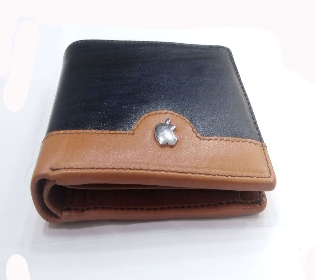 Original Leather Wallet For Men Black & Mustard color