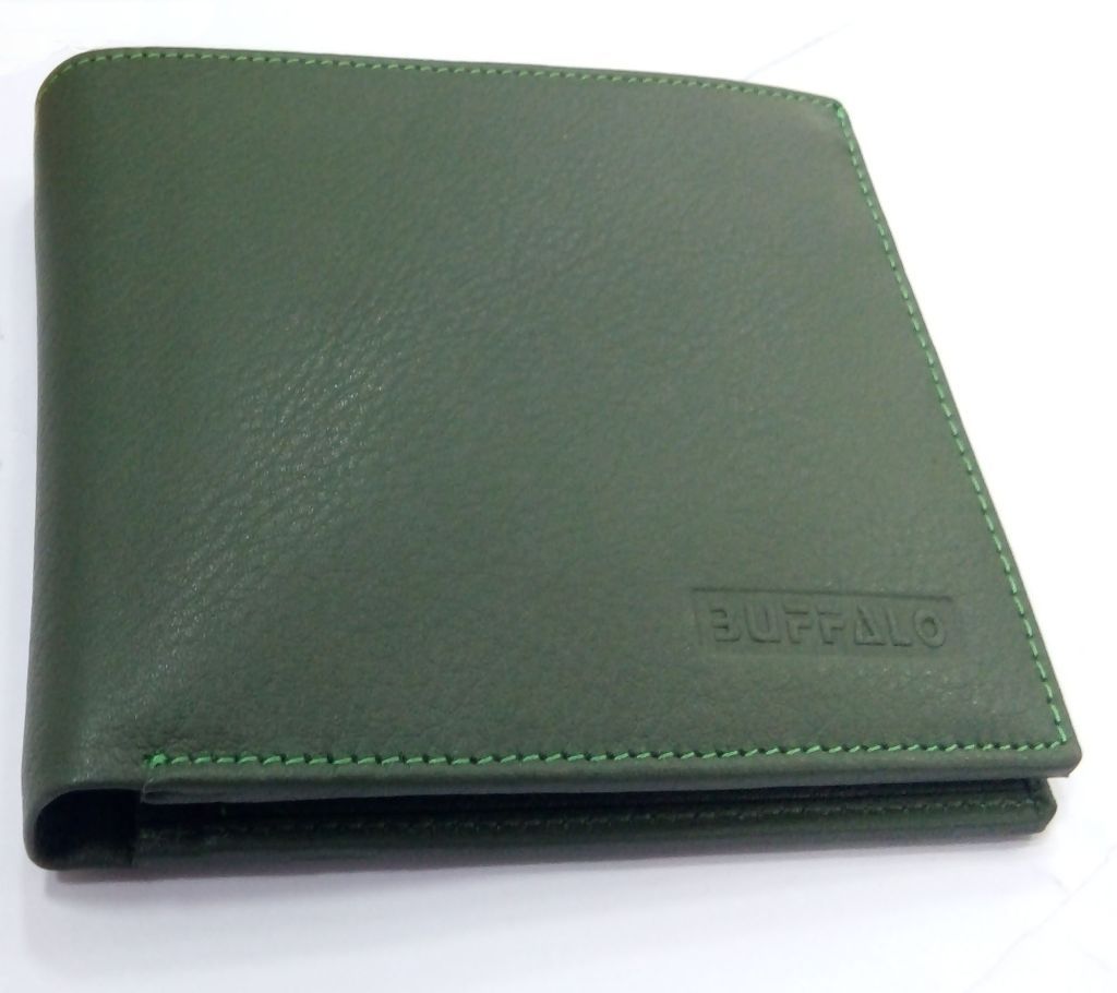 Original Leather Wallet For Men Green color.